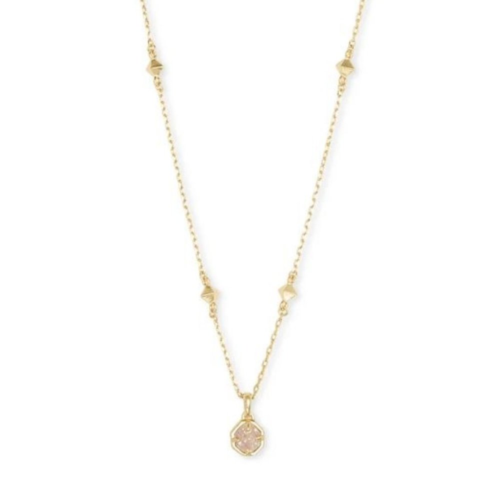NEW Kendra Scott Nola Gold Pendant Necklace in Iridescent Drusy - 16 inches